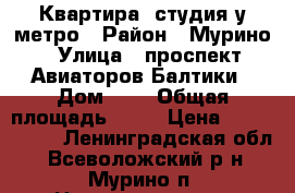 Квартира -студия у метро › Район ­ Мурино › Улица ­ проспект Авиаторов Балтики › Дом ­ 7 › Общая площадь ­ 28 › Цена ­ 2 250 000 - Ленинградская обл., Всеволожский р-н, Мурино п. Недвижимость » Квартиры продажа   